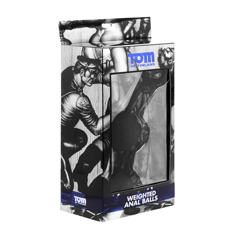 Analkugeln Tom of Finland Gewichtet Schwarz 14 x 5,7 cm – Ansicht 2