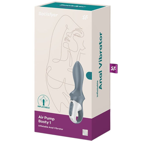 Analplug Air Pump Booty 1 Anal Aufblasbarer Grau