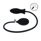 Analplug aufblasbar gerippt aus Silikon Schwarz Ø 3,8 cm