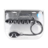 Analplug aufblasbar mit Perlenform aus Silikon Schwarz Ø 3,6 cm – Ansicht 2