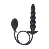 Analplug aufblasbar mit Perlenform aus Silikon Schwarz Ø 3,6 cm – Ansicht 5