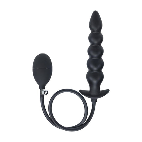 Analplug aufblasbar mit Perlenform Silikon Schwarz 77 x Ø 3,6 cm – Ansicht 5