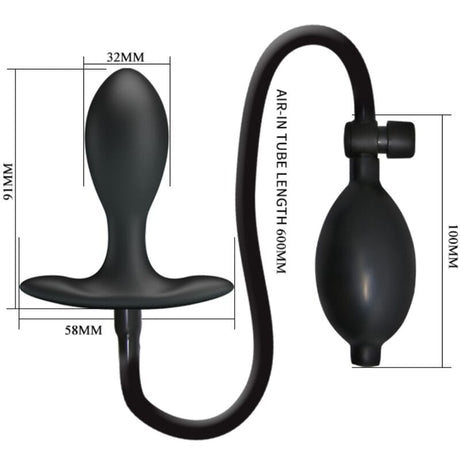 Analplug Aufblasbarer Analstecker Schwarz