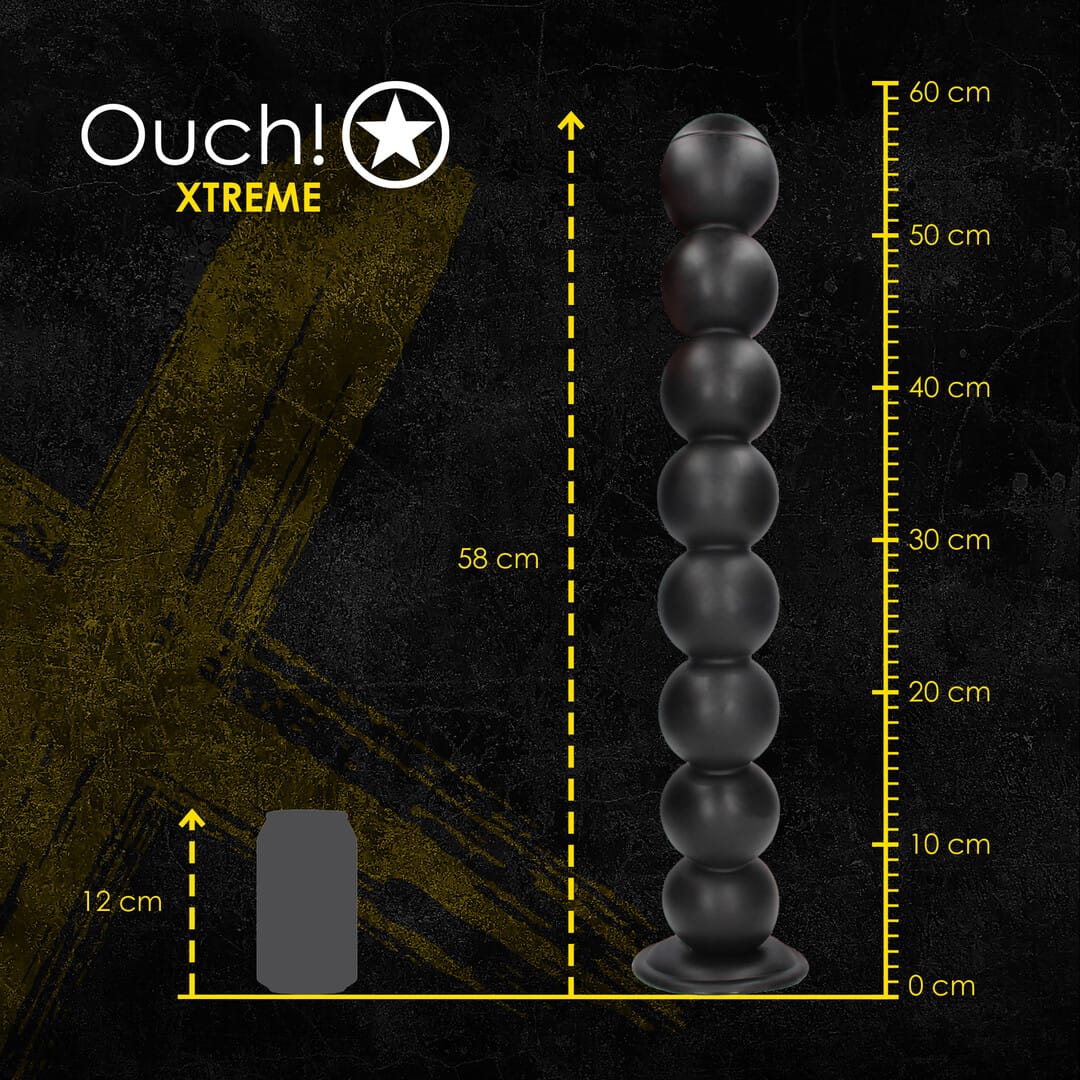 Analplug Ouch Balls of Lust aus PVC Schwarz 55 x Ø 7,6 cm – Ansicht 7
