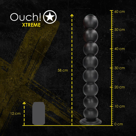 Analplug Balls of Lust Schwarz 55 x Ø 7,6 cm – Ansicht 7