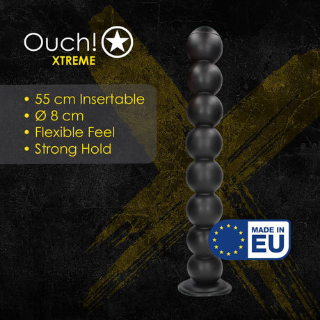 Analplug Balls of Lust Schwarz 55 x Ø 7,6 cm – Ansicht 4