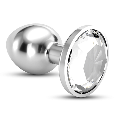 Analplug Bijou mit Schmuckstein Silber/Transparent 7 x Ø 3,3 cm – Ansicht 5