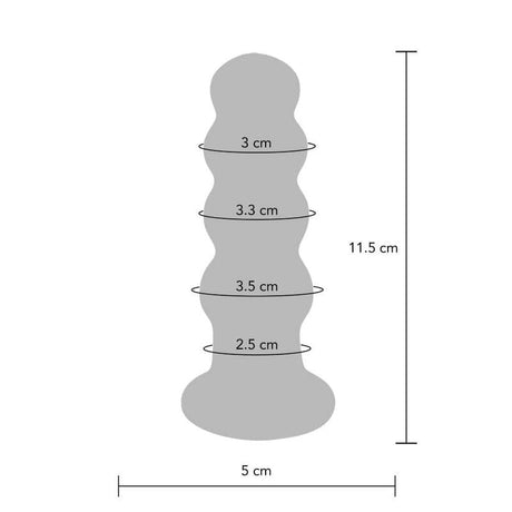 Analplug Buttocks der Strahlende Glas-Buttplug