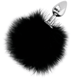 Analplug Buttplug mit Schwanz Schwarz 3 cm – Ansicht 2