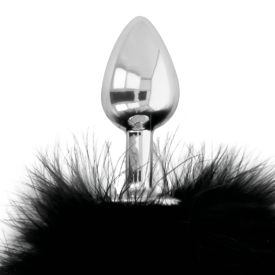Analplug Buttplug mit Schwanz Schwarz 3 cm – Ansicht 3