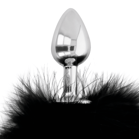 Analplug Buttplug mit Schwanz Schwarz 3 cm