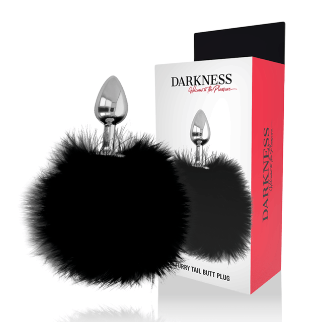 Analplug Buttplug mit Schwanz Schwarz 3 cm