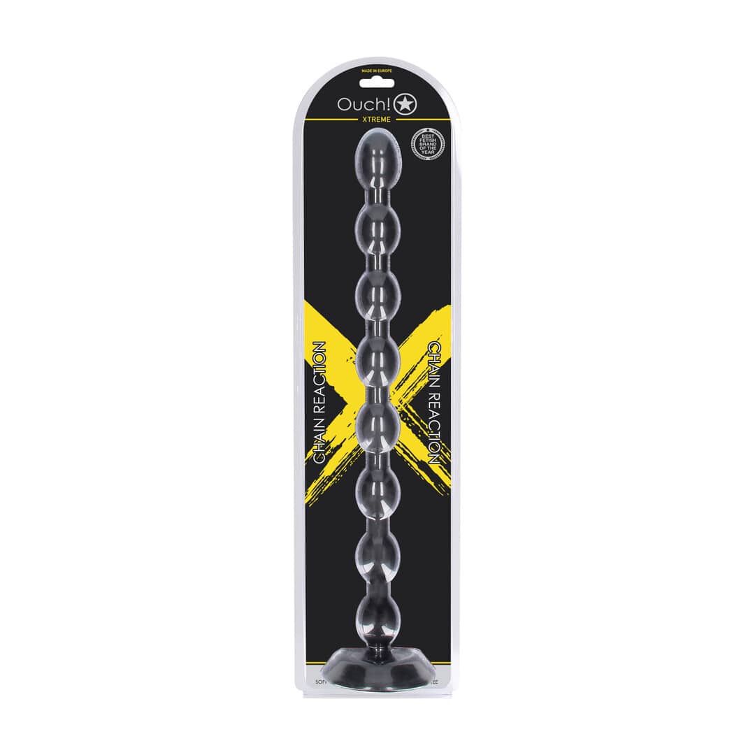 Analplug Ouch Chain Reaction aus PVC Schwarz 49 x Ø 3,7 cm – Ansicht 2