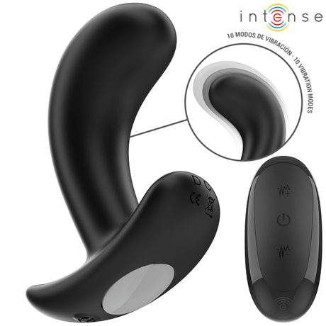 Analplug Chandler Anal Plug 10 Vibrationen Schwarz Fernbedienung 3 x 3 cm