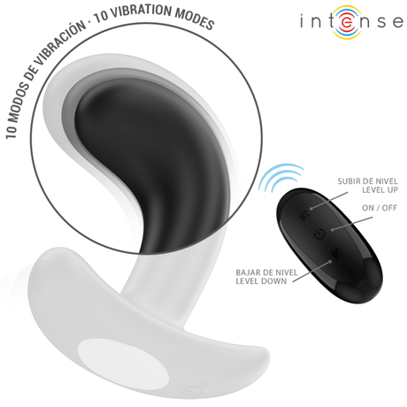 Analplug Chandler Anal Plug 10 Vibrationen Schwarz Fernbedienung 3 x 3 cm