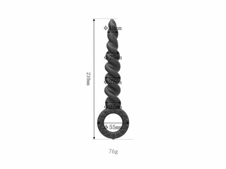 Analplug Curly 21 x 5,5 cm