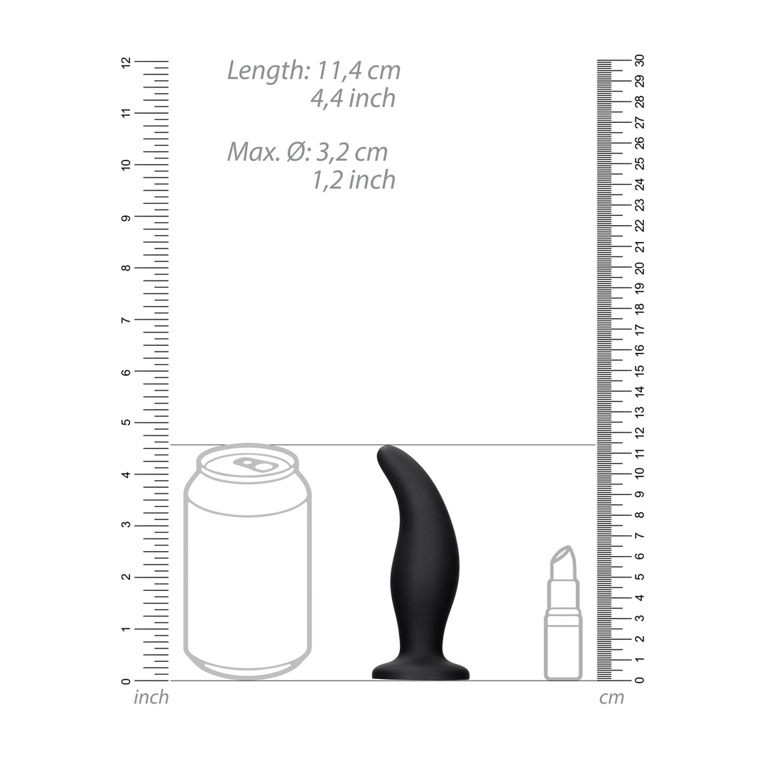 Analplug Ouch Curve gebogen aus Silikon Schwarz 11,4 x Ø 3,2 cm – Ansicht 6