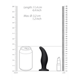 Analplug Ouch Curve gebogen aus Silikon Schwarz 11,4 x Ø 3,2 cm – Ansicht 6