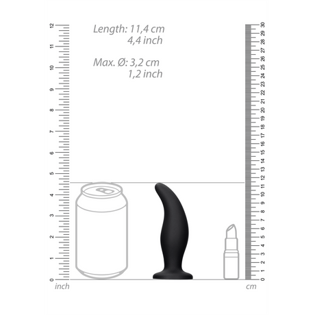 Analplug Curve Schwarz 11 x Ø 3,2 cm – Ansicht 6