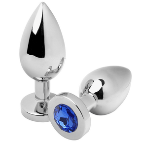 Analplug Diamant Blau Mittel 7,62 x 3,3 cm