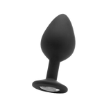 Analplug Ouch Diamant groß Schwarz 8 x Ø 3,5 cm