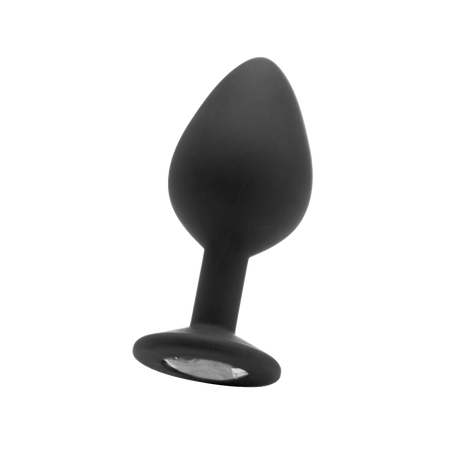 Analplug Diamant groß Schwarz 8 x Ø 3,5 cm