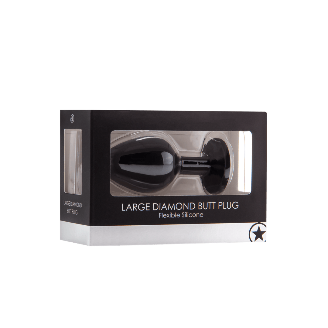 Analplug Ouch Diamant groß Schwarz 8 x Ø 3,5 cm – Ansicht 2