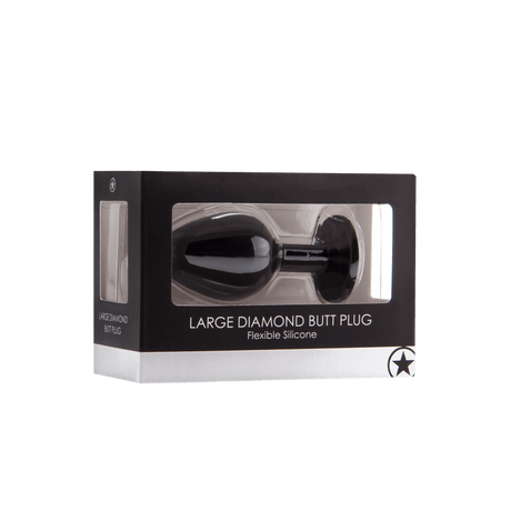 Analplug Diamant groß Schwarz 8 x Ø 3,5 cm – Ansicht 2