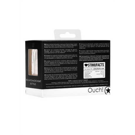 Analplug Diamant Herz Schwarz 6 x Ø 2,8 cm – Ansicht 3