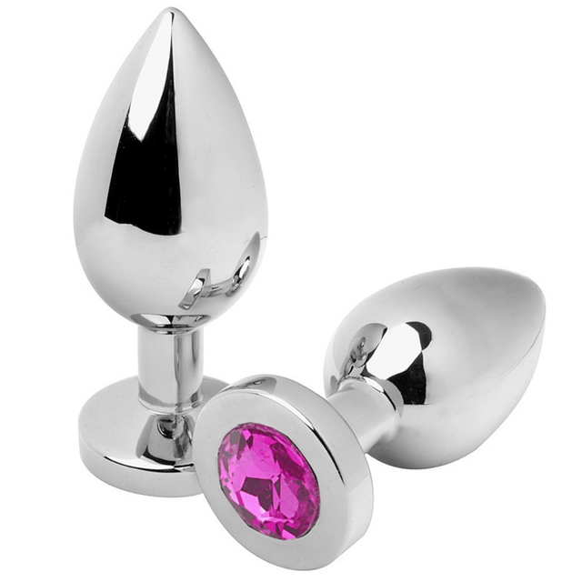 Analplug Diamant Rosa Mittel 7,62 x 3,3 cm