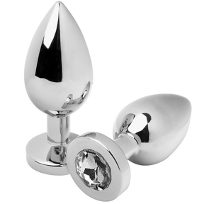 Analplug Diamant Transparent Mittel 7,62 x 3,3 cm