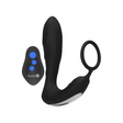 Analplug Ouch E-Stim mit Penisring Schwarz 11,5 x Ø 3,3 cm