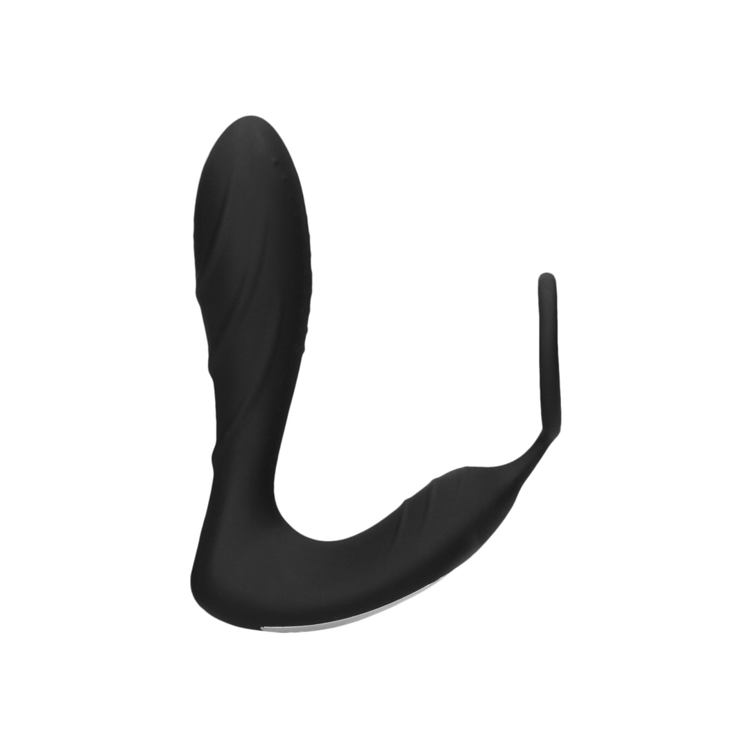 Analplug Ouch E-Stim mit Penisring Schwarz 11,5 x Ø 3,3 cm – Ansicht 4