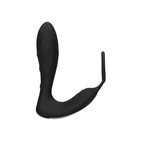 Analplug E-Stim mit Vibration und Penisring Schwarz 11,5 x Ø 3,3 cm – Ansicht 4