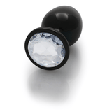 Analplug Ouch aus Metall mit rundem Stein Gunmetal-Diamant 8,1 x Ø 4 cm – Ansicht 6