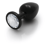 Analplug Ouch aus Metall mit rundem Stein Gunmetal-Diamant 8,1 x Ø 4 cm – Ansicht 7