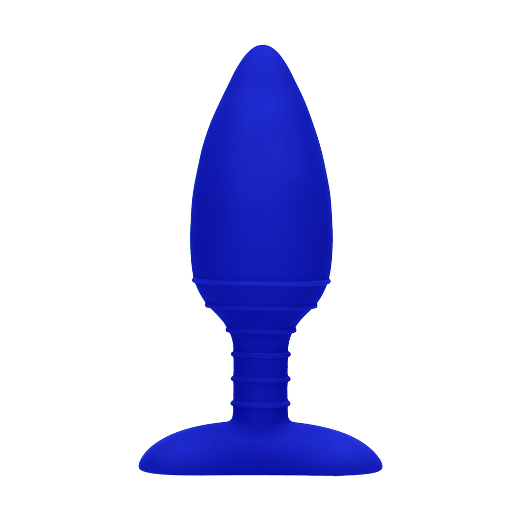 Analplug Elegance Glow mit Wärmefunktion Blau 12 x 3,8 cm
