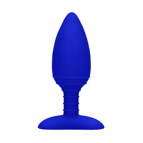 Analplug Elegance Glow mit Wärmefunktion Blau 12 x 3,8 cm