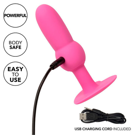 Analplug First Time Anal Plug mit Perlensonde 10 Vibrationen Rosa 70 cm