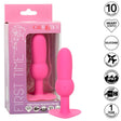 Analplug First Time Perlen Rosa mit 10 Vibrationen 9,5 x 3,25 cm
