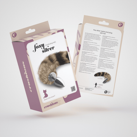 Analplug Foxy mit Fuchsschwanz Metall Braun/Silber 6 x Ø 2,7 cm – Ansicht 2