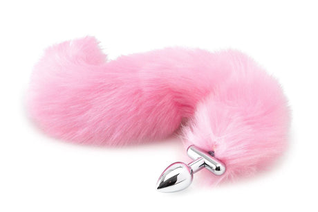Analplug Fuchsschwanz 6,5 x 2,7 cm Pink