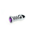 Analplug gerippter Diamant 10,5 x 3,5 cm Lila