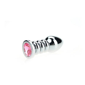 Analplug gerippter Diamant Grün 10,5 x 3,5 cm.1