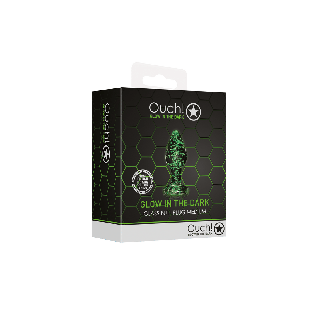 Analplug Ouch aus Glas nachtleuchtend 7,5 x Ø 3,2 cm – Ansicht 2
