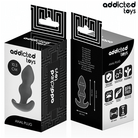 Analplug Größe S Schwarz 10,3 x 2,9 cm
