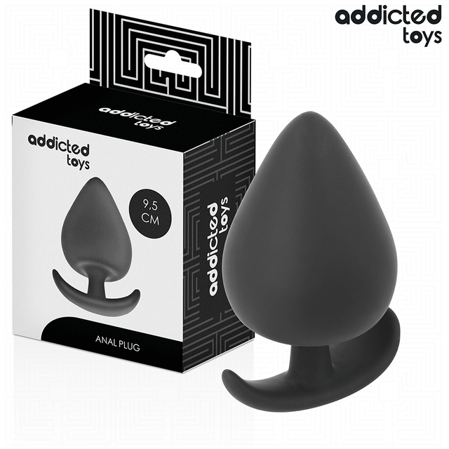 Analplug Größe XL Schwarz 9,5 x 5,1 cm