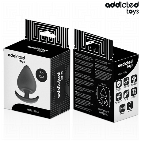 Analplug Größe XL Schwarz 9,5 x 5,1 cm