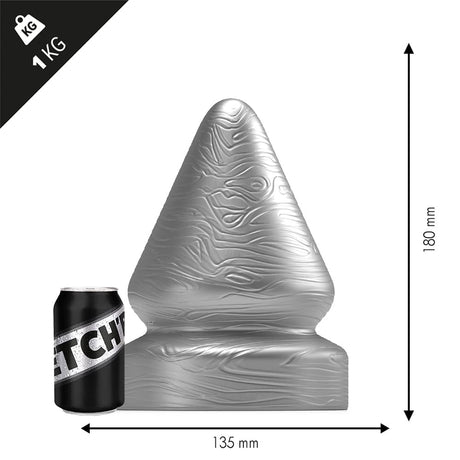 Analplug Heavy Metal 18 x 13,5 cm Silber