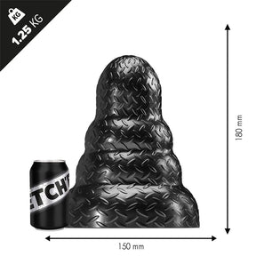 Analplug Heavy Metal 18 x 15 cm Schwarz